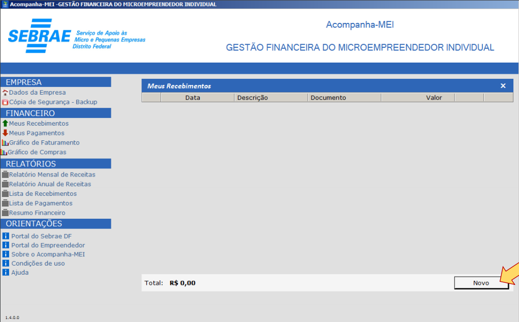 Sistema de Controle Financeiro Gratuito MEI